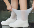 Waterproof Shoe Covers – Reusable Unisex Rain Boot Protectors Waterproof Shoe Covers Qme white