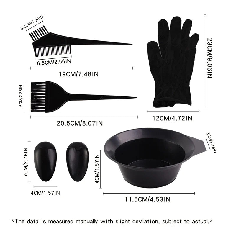 Home Salon Hair Coloring Kit – Comb, Bowl, Brush & Earcap Hair Coloring Kit Qme