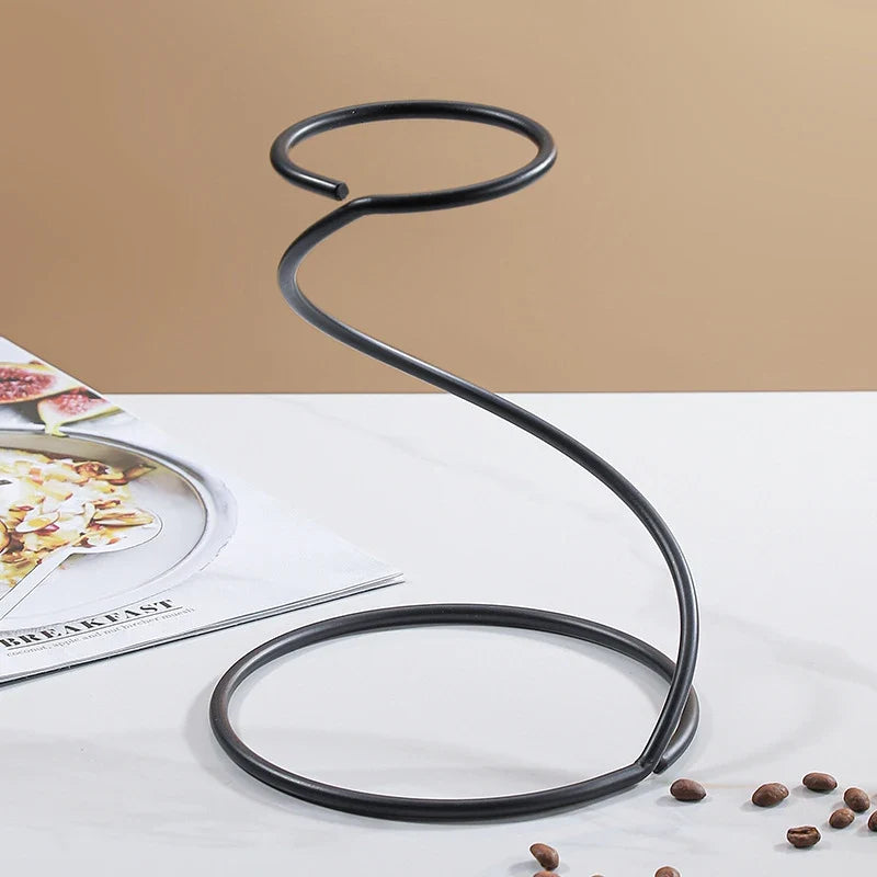 Pour Over Coffee Dripper Stand & Filter Cup Holder | Metal Rack Coffee Dripper Stand Qme