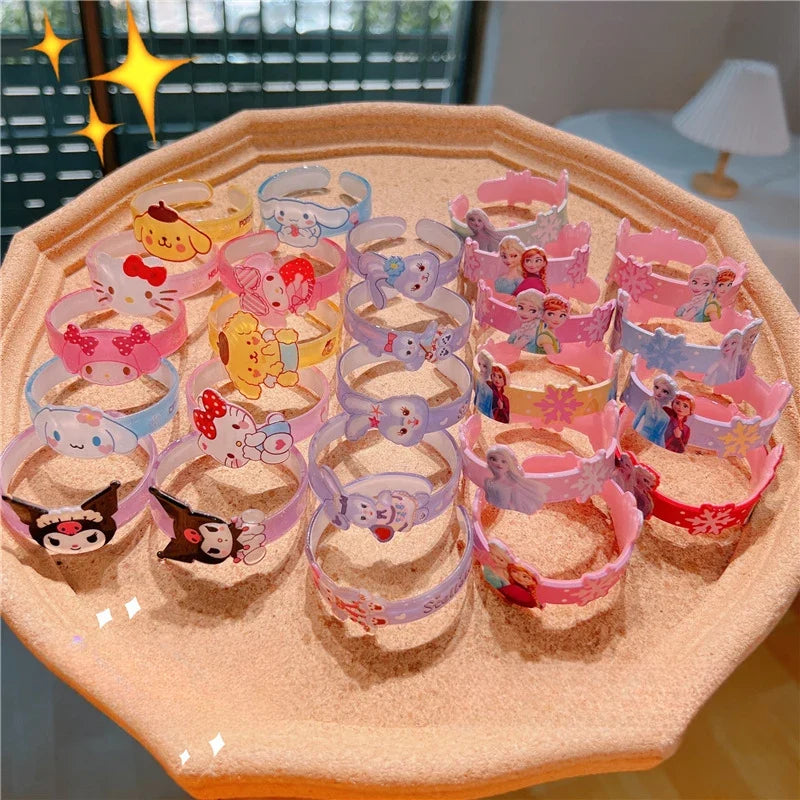 Hello Kitty Kuromi Star Dye Bracelet – Cute Cartoon Acrylic Cartoon Acrylic Bracelet Qme