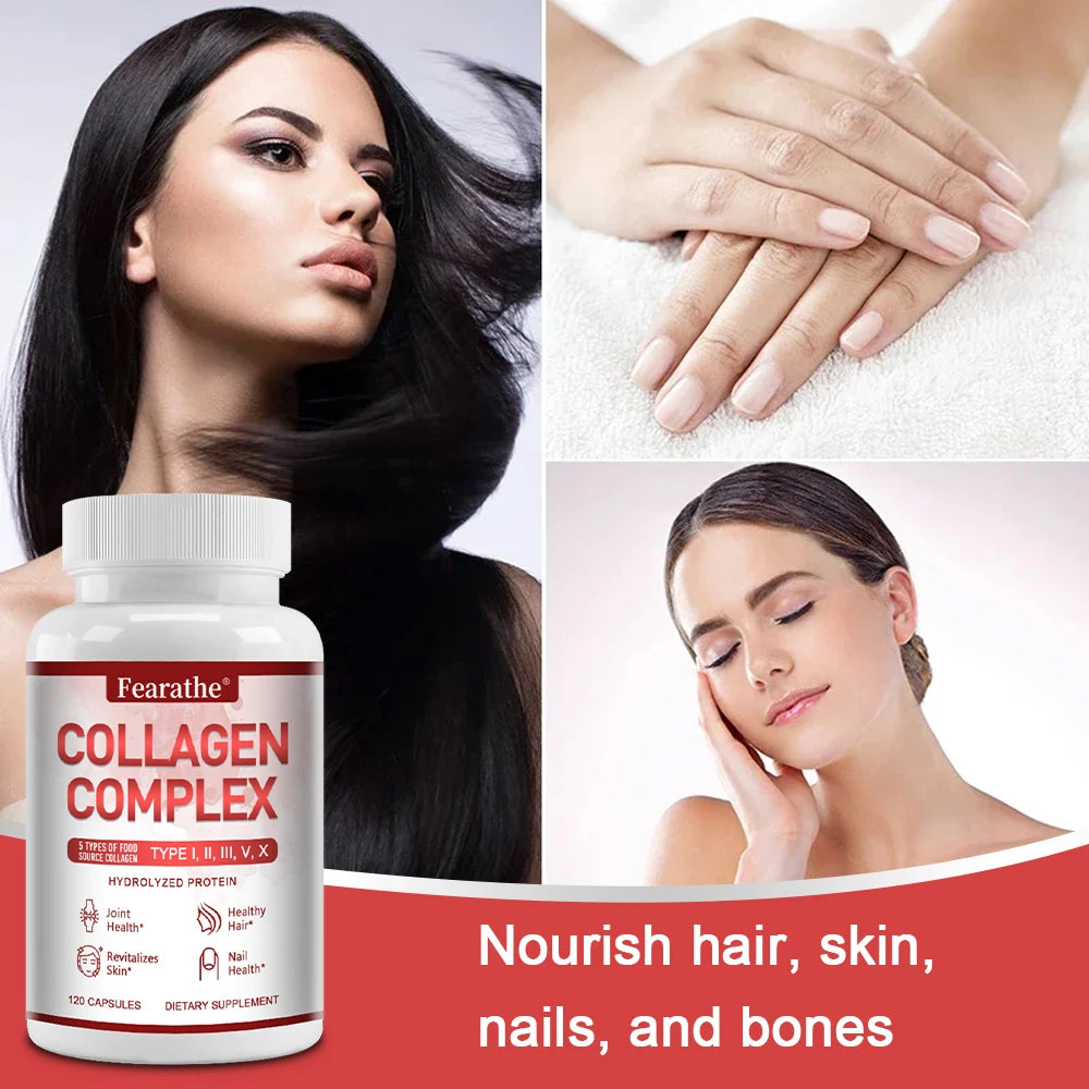 VITALXTRA Multiple Collagen Complex – Skin, Hair, Nails & Joints Collagen Supplement Qst