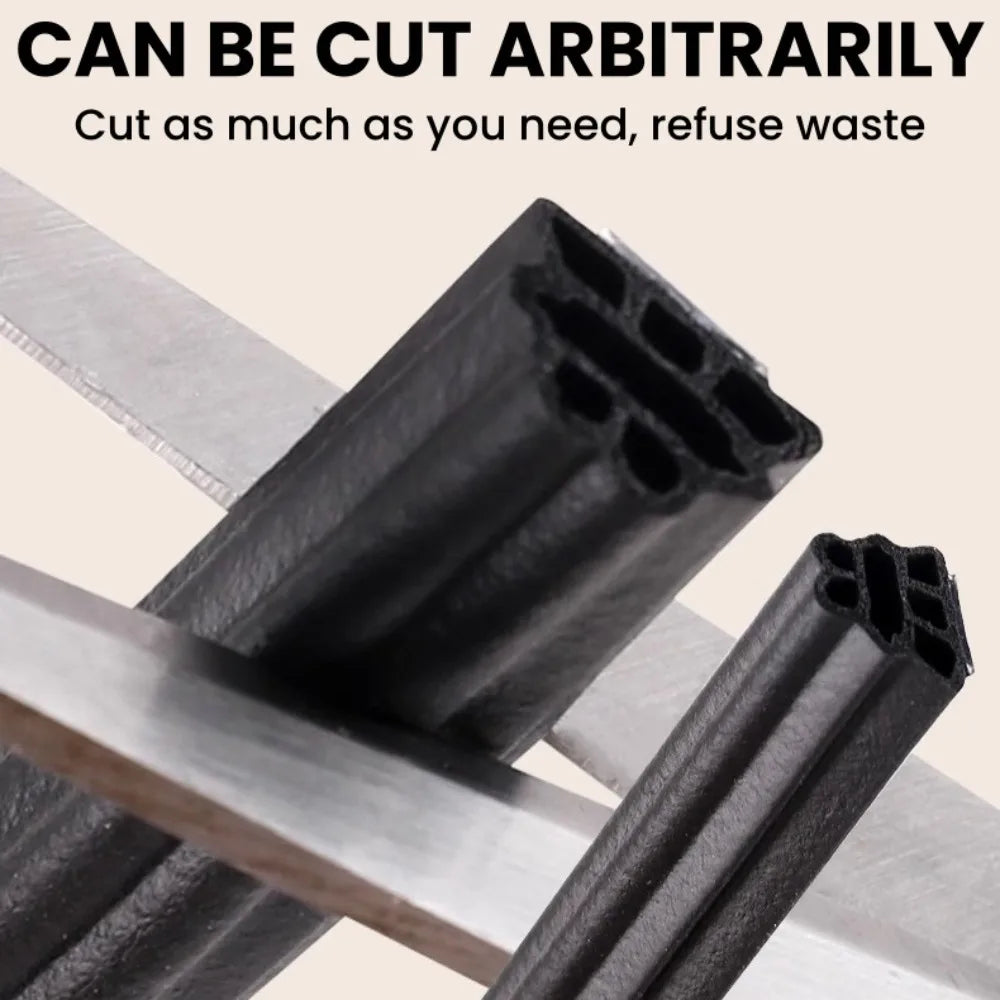 EPDM Acoustic Door & Window Sealing Strip 5M 6M 10M Door Weatherstrip Seal Qme