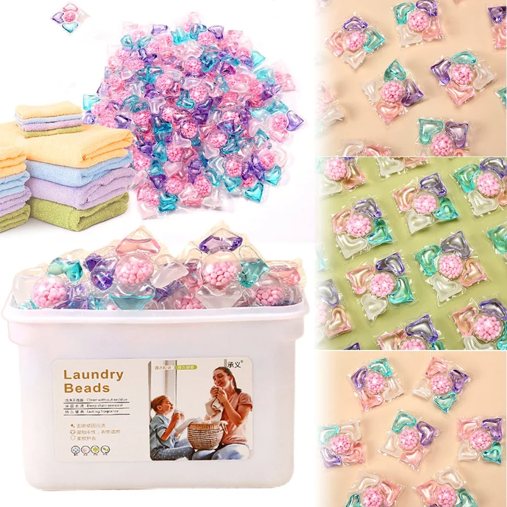 50-Pc Laundry Detergent Pods | 5-in-1 Fragrance Beads Capsules Laundry Detergent Pods Qme