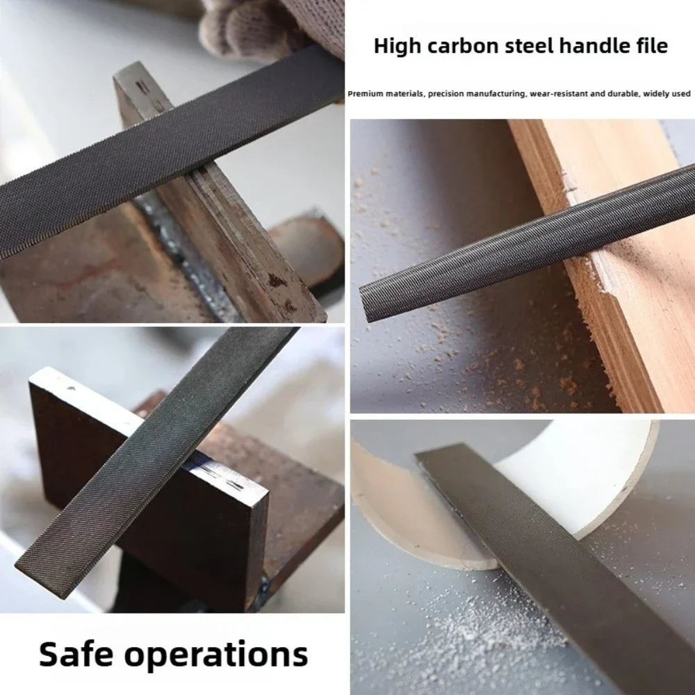 Heavy-Duty High-Carbon Steel Coarse Fitter File | Pro Grade Hand File Tool Qme