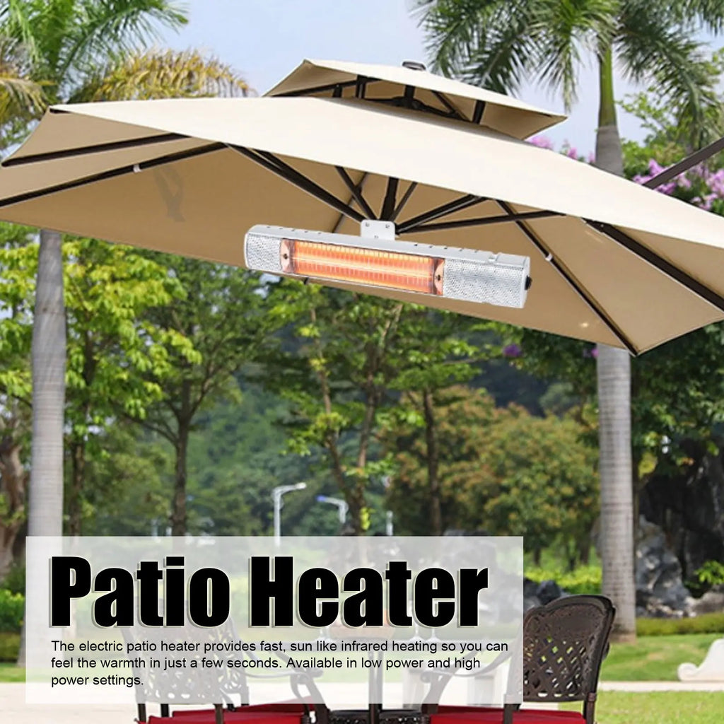 1500W Infrared Wall-Mounted Outdoor Patio Heater | Waterproof Infrared Patio Heater Qst