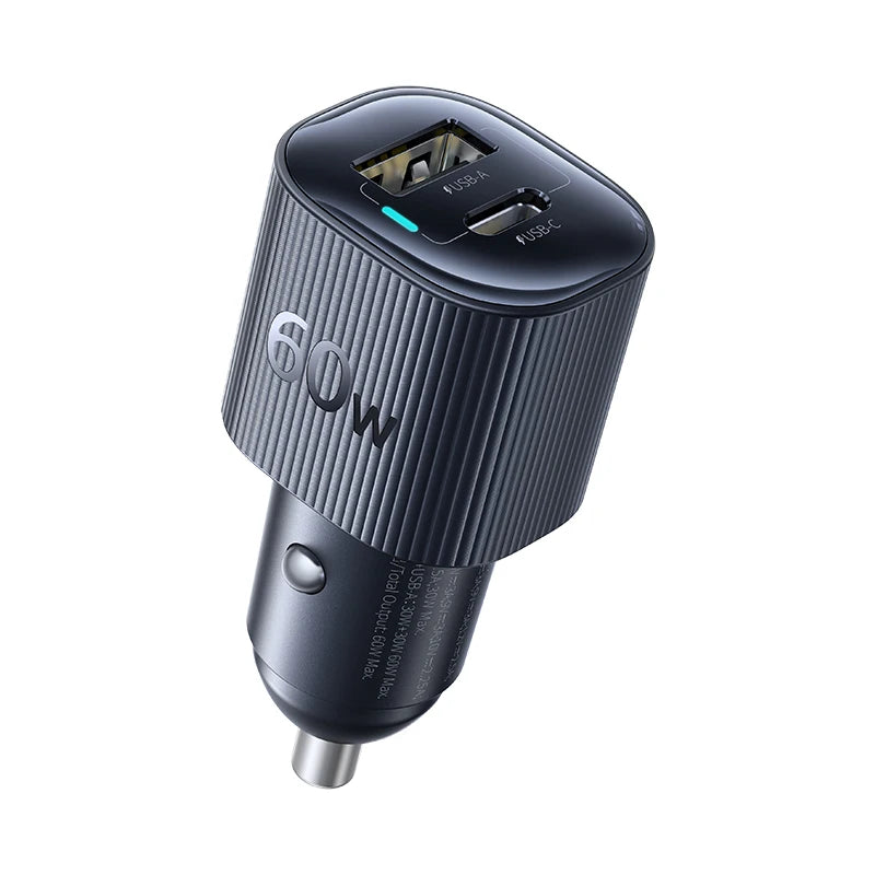 Baseus 30W USB-C PD Car Charger Dual Port Fast Charging Car Phone Charger Qst 60W Type C USB