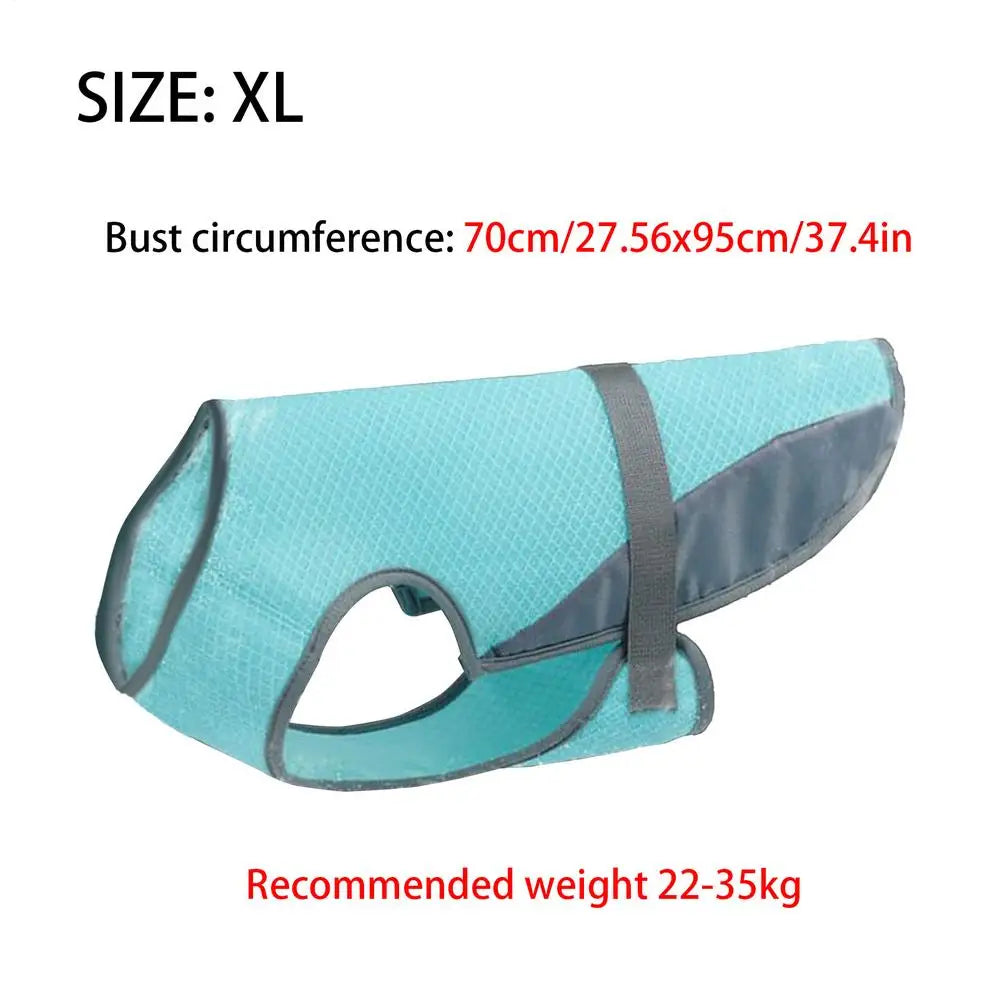 Dog Cooling Harness Summer Vest – UV Protection & Adjustable Dog Cooling Vest Qme Blue XL China Mainland