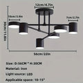 Modern Black Ceiling Chandelier Multi-Head Metal Light Fixture Ceiling Chandelier Qme lvbindiaodeng