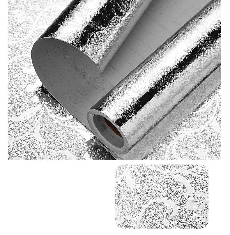 Silver Metallic Contact Paper – Waterproof Self-Adhesive Sticker Metallic Contact Paper Qme