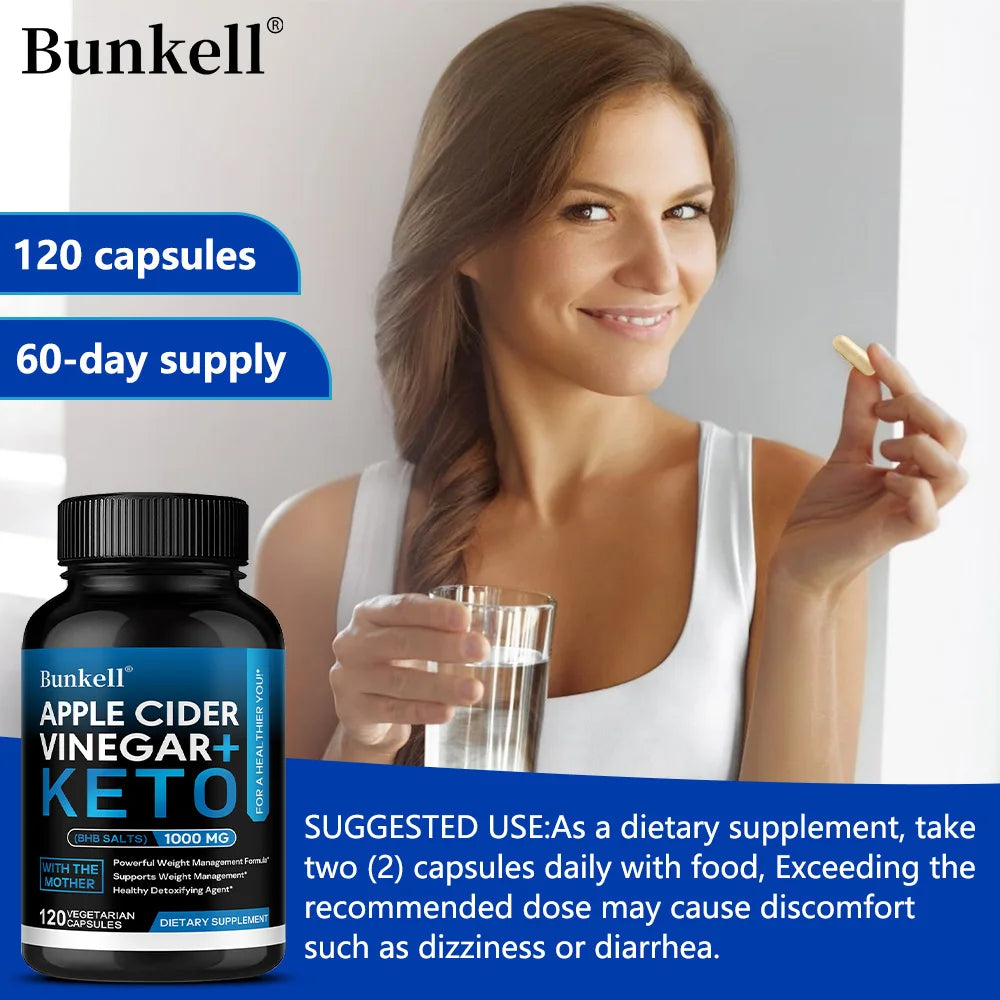 Apple Cider Vinegar Keto Capsules – Metabolism & Digestive Support Dietary Supplement Qst