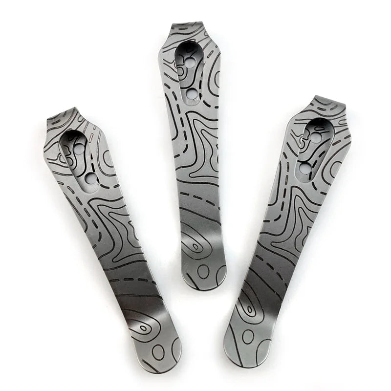 DIY Folding Knife Back Clip – Stainless Steel Pocket Knife Holder Knife Clip Accessory Qst