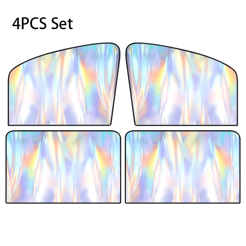 Car Side Window Magnetic Sun Shade Privacy Curtains – UV Block Car Window Sun Shade Qme 4 Pcs Set Rainbow