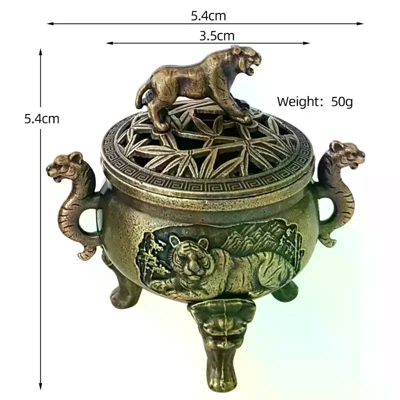 Tiger Metal Incense Burner – Yoga & Meditation Home Decor Incense Burner Qme