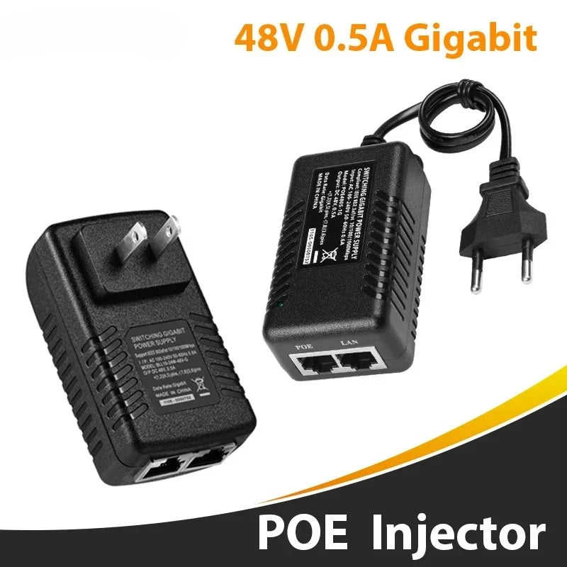 PoE Power Supply 12V 24V 48V Gigabit Ethernet Adapter Injector PoE Network Injector Qme 15V 1A