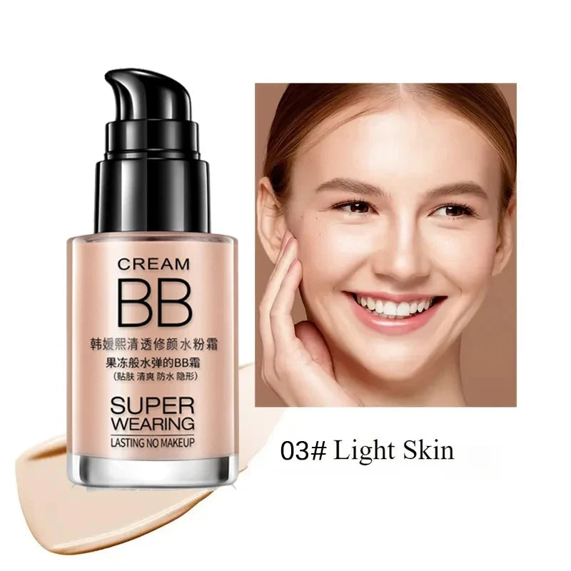 BB Foundation Cream – Moisturizing, Waterproof & Sweat-Proof BB Foundation Cream Qme 03 Light Skin