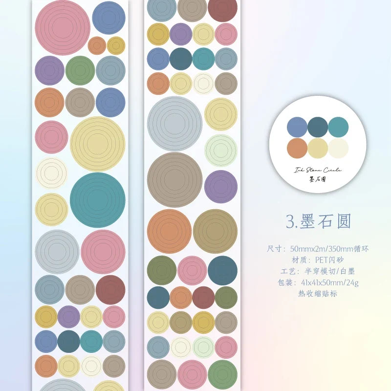 Watercolor Dots Washi Tape Kawaii Decorative 50mm | Qme Decorative Washi Tape Qme C Hot selling item