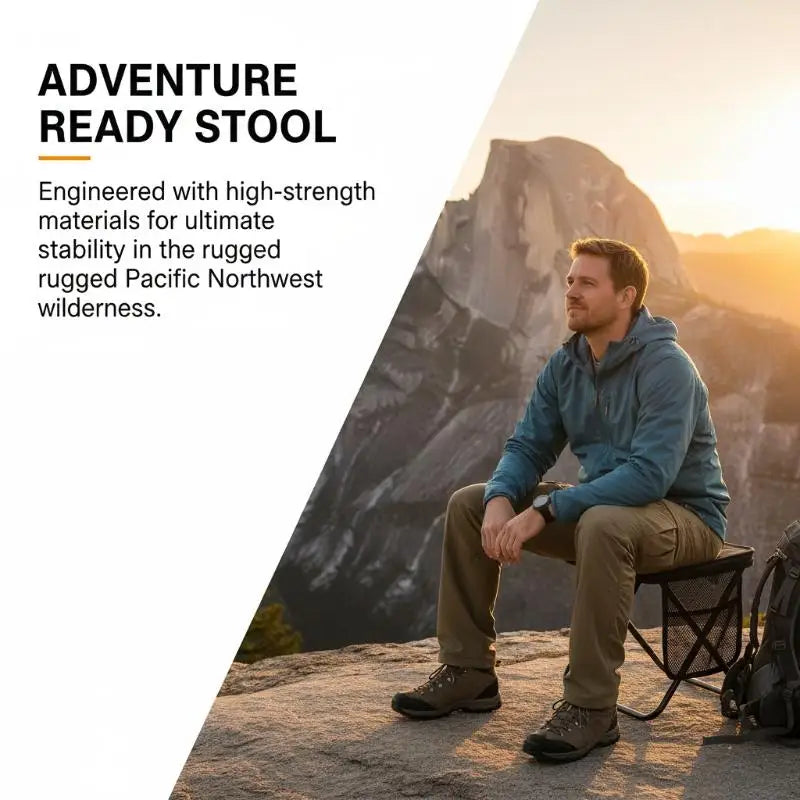 2-in-1 Portable Folding Camping Stool & Crossbody Bag Folding Camping Stool Qme