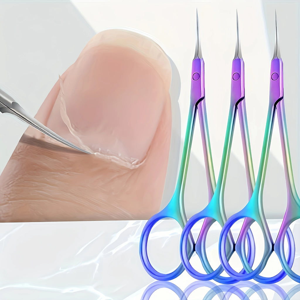 Qme Curved Tip Cuticle Scissors – Stainless Steel Nail Trimmer Cuticle Scissors Qme