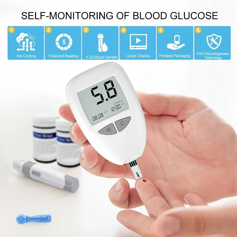 VivaChek Ino Glucometer Kit with Test Strips & Lancets Blood Glucose Monitor Qst