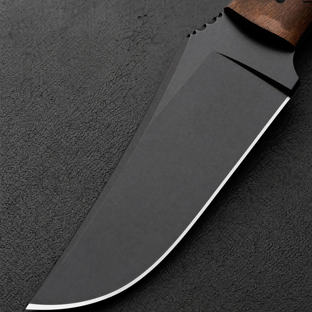HUANGFU Outdoor Knife – Steel Blade & Wood Handle for Camping Outdoor Camping Knife Qst