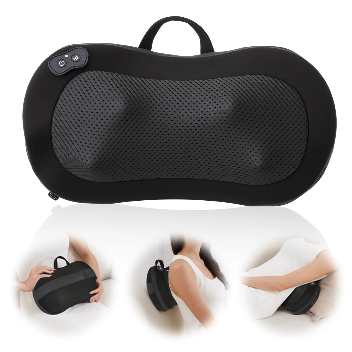 LEERCON Cordless Shiatsu Back & Neck Massager with Heat Shiatsu Massage Pillow Qst