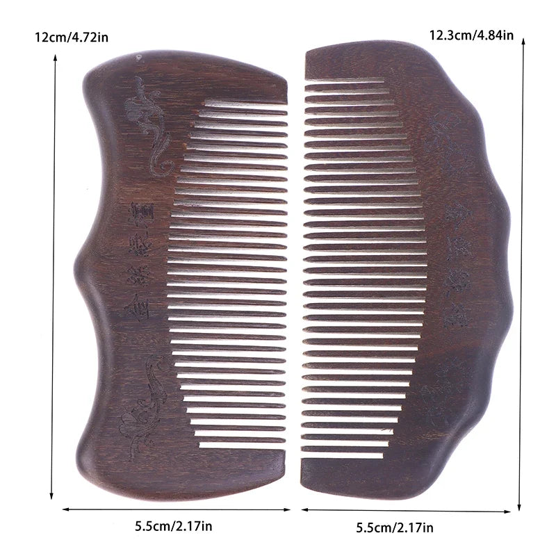 Sandalwood Hand Comb – Natural Wood Palm Relaxation Comb Palm Acupressure Comb Qme