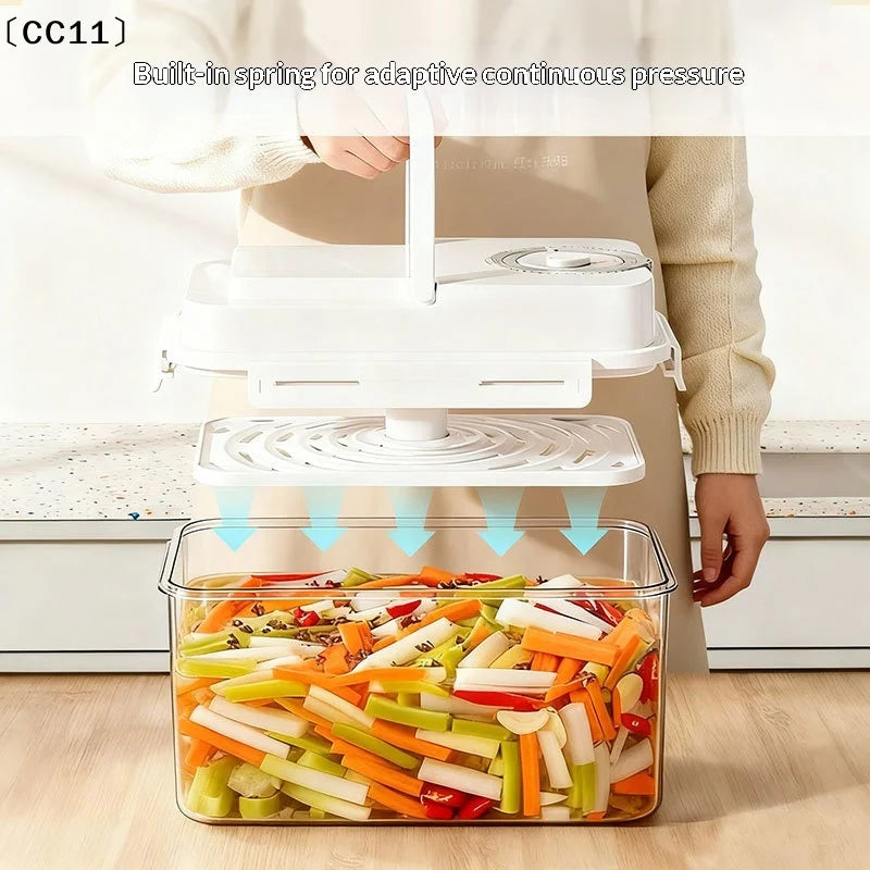 4L Leakproof Pickle Fermentation Jar with Press Plate Fermentation Storage Jar Qme