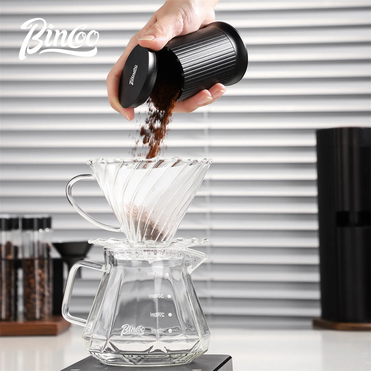Bincoo Aluminum Coffee Powder Spreader & 5-Mesh Sifter Set Coffee Powder Spreader Qst