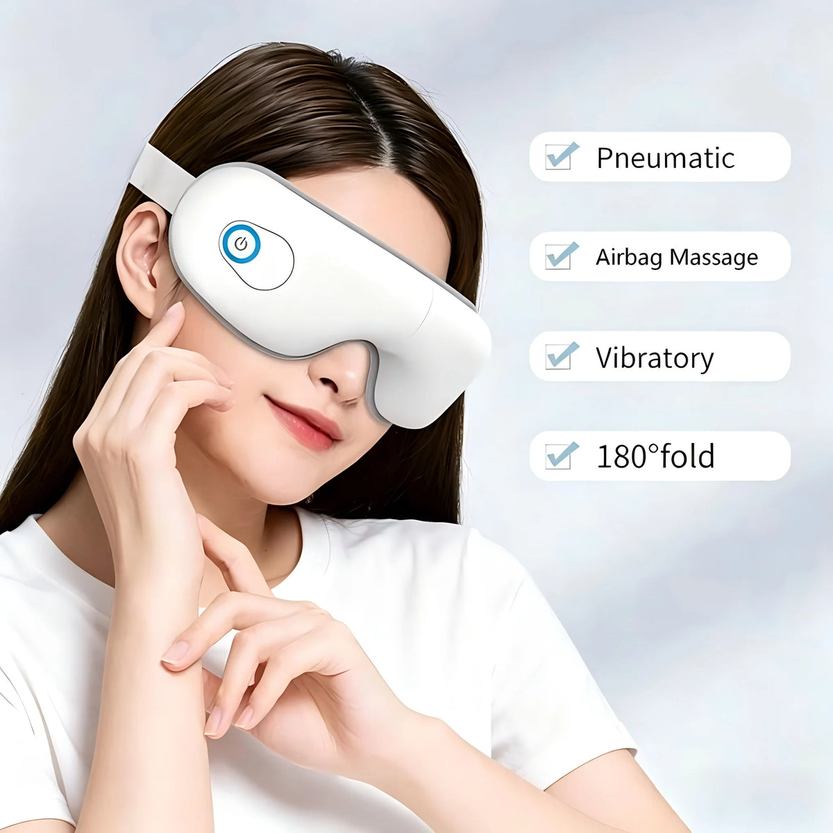 VIMYSHOW Folding Eye Massager – Bluetooth, Airbag Compression Eye Massager Qst