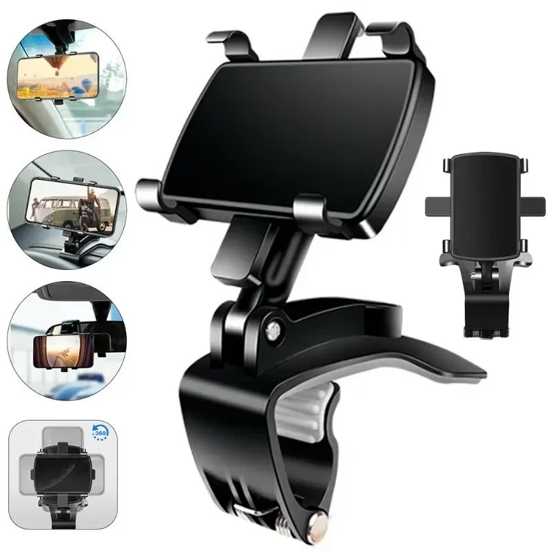 360° Car Dashboard Phone Holder Clip Mount Stand | Qme Car Phone Mount Qme