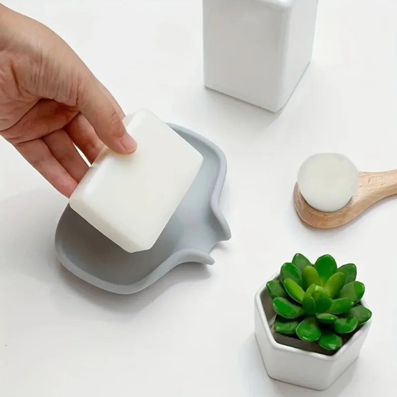 Minimalist Rectangular Soap Dish with Drainage Holes | Modern Soap Dish Qme