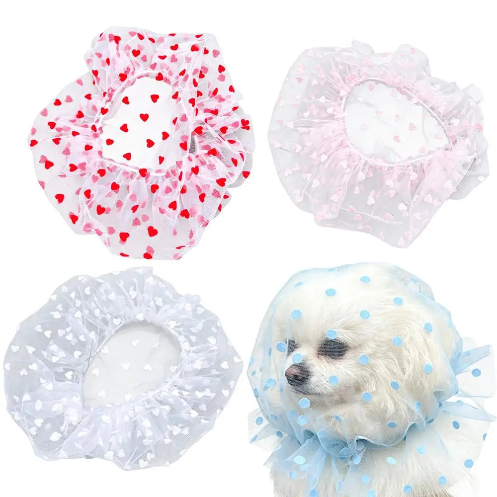 Mesh Head Net for Dogs & Cats – 4-Pack Adjustable Cover Pet Head Net Qme as picture L