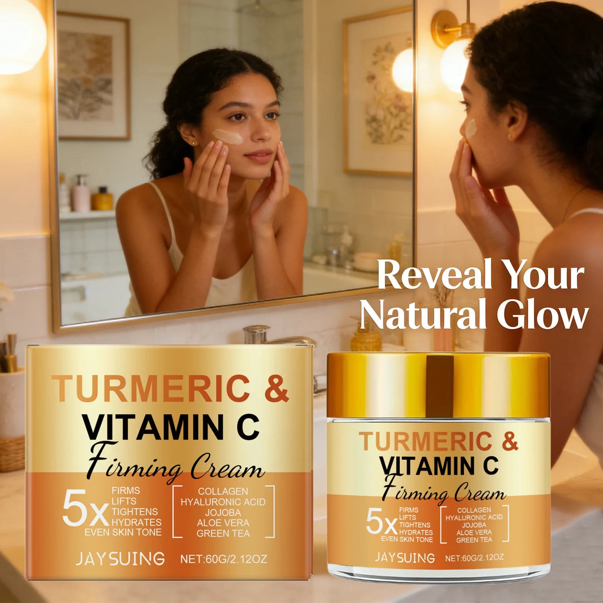 Jaysuing Turmeric Firming Face Cream – Brighten & Smooth Firming Face Cream Qme