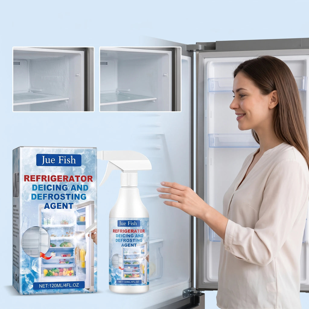 120ml Fridge Defrost Spray – Fast Frost Remover & Odor Eliminator Defrost Cleaning Spray Qst