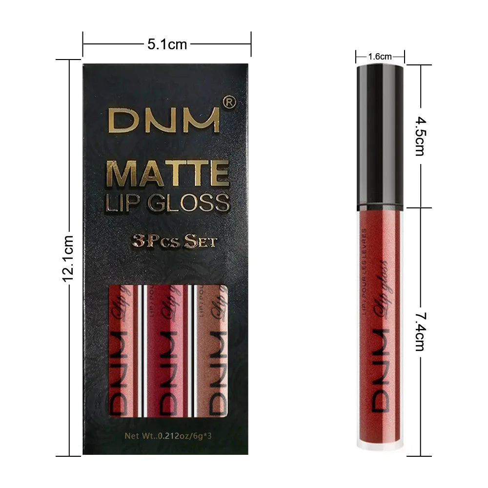 Waterproof Liquid Lipstick Set | Long-Lasting Matte Lip Color Liquid Lipstick Set Qme