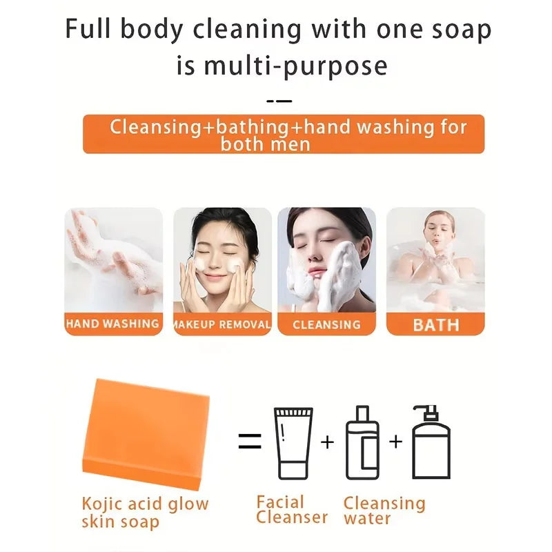 Kojic Acid & Glutathione Handmade Soap – Nourishing Skin Bar Brightening Bar Soap Qme