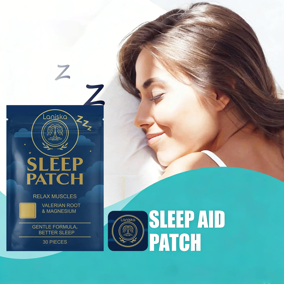 Laniska Sleep Aid Patches – Herbal Relaxation Stickers 30 Pcs Herbal Sleep Patch Qst