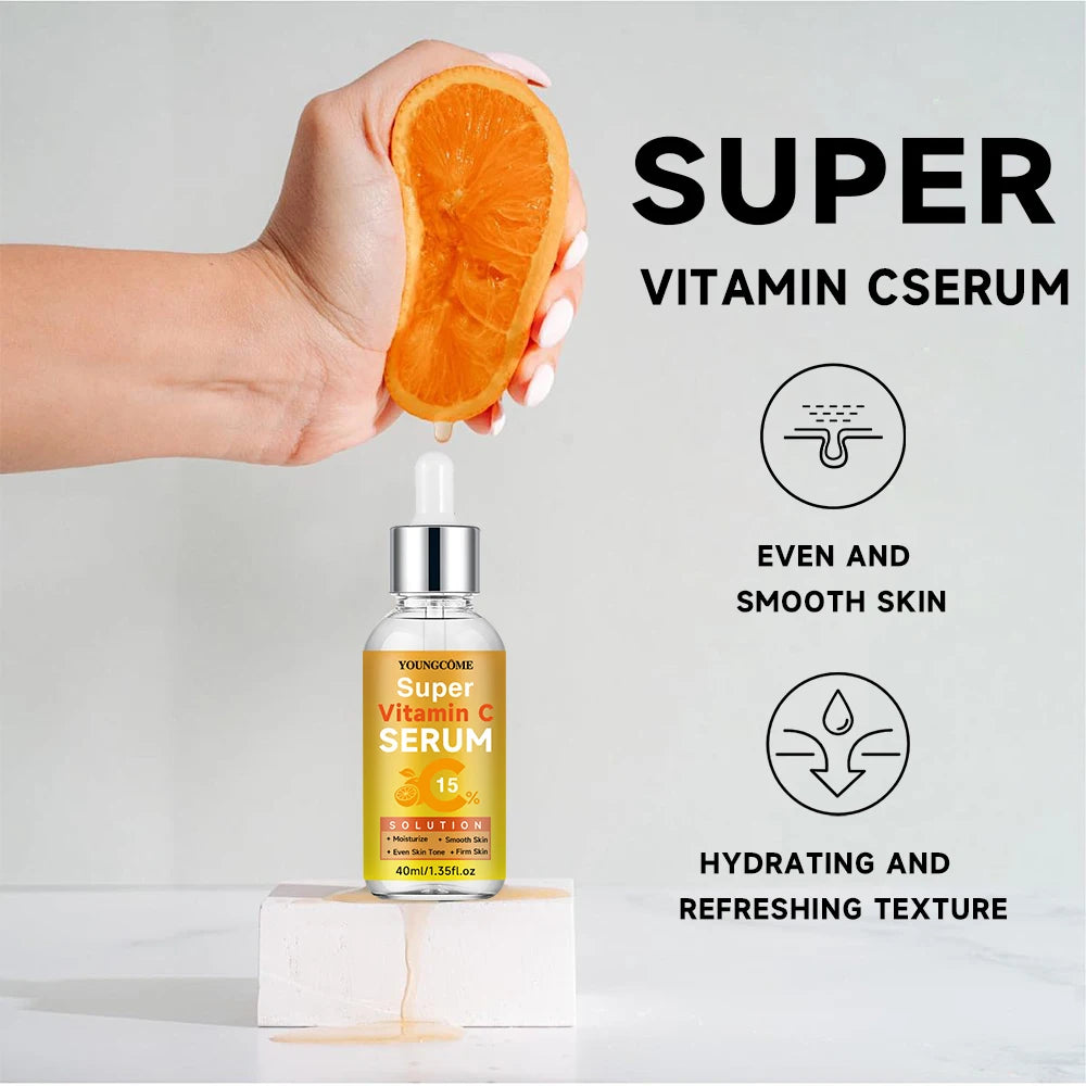 YOUNGCOME Vitamin C Brightening Face Serum – Even Skin Tone Vitamin C Face Serum Qst