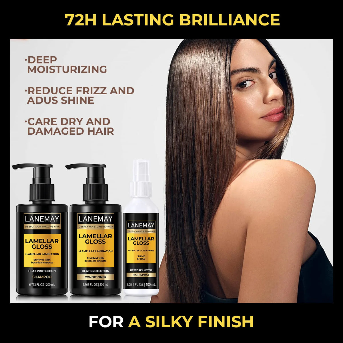 Lanemay Keratin & Hyaluronic Acid Heat Protection Conditioner Hair Conditioner Qst