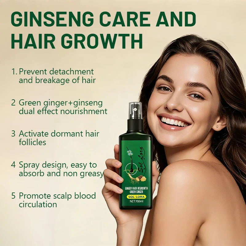 Ginger Hair Growth Spray – Scalp Nourishment & Strengthening Hair Growth Spray Qst