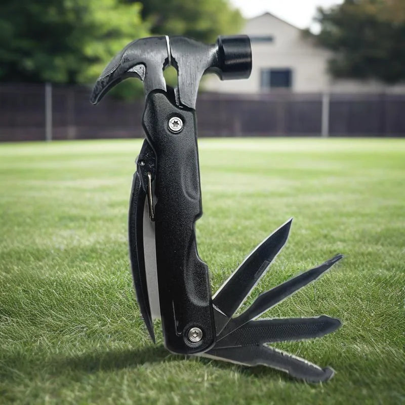12-in-1 Multitool Hammer – Compact Gift for Men, Dad & Campers Multitool Hammer Qst