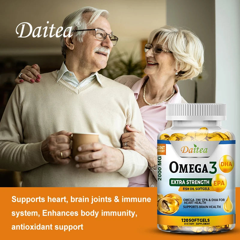 Omega 3 Fish Oil 2000mg – EPA DHA Supplement, 120 Capsules Omega-3 Supplement Qst
