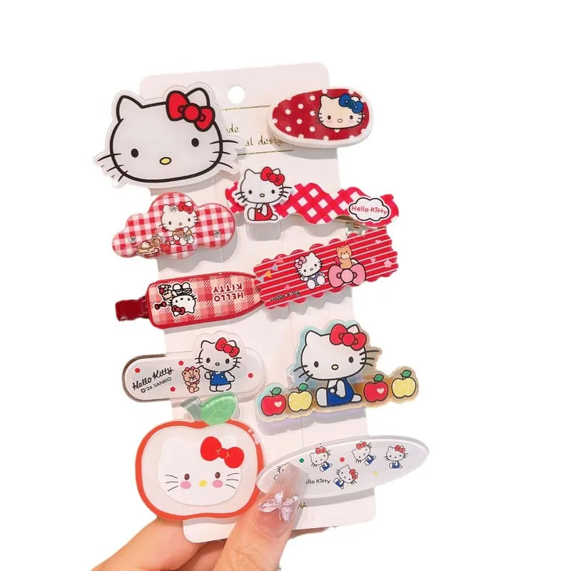 Hello Kitty Cartoon Hair Clip – Cute Acrylic Bangs Clip Cartoon Hair Clip Qme