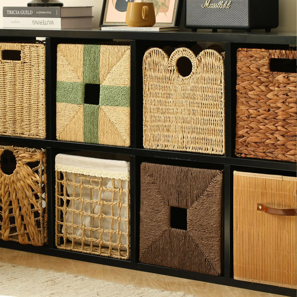 Handmade Foldable Seagrass Wicker Storage Basket – Home & Outdoor Woven Storage Basket Qst