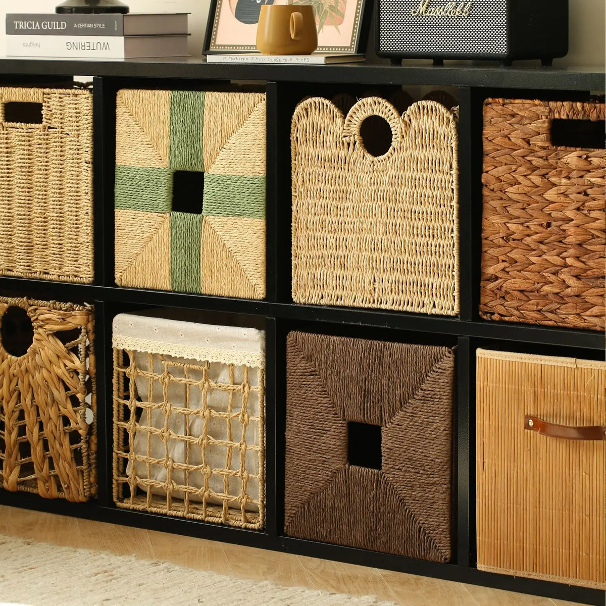 Handmade Foldable Seagrass Wicker Storage Basket – Home & Outdoor Woven Storage Basket Qst