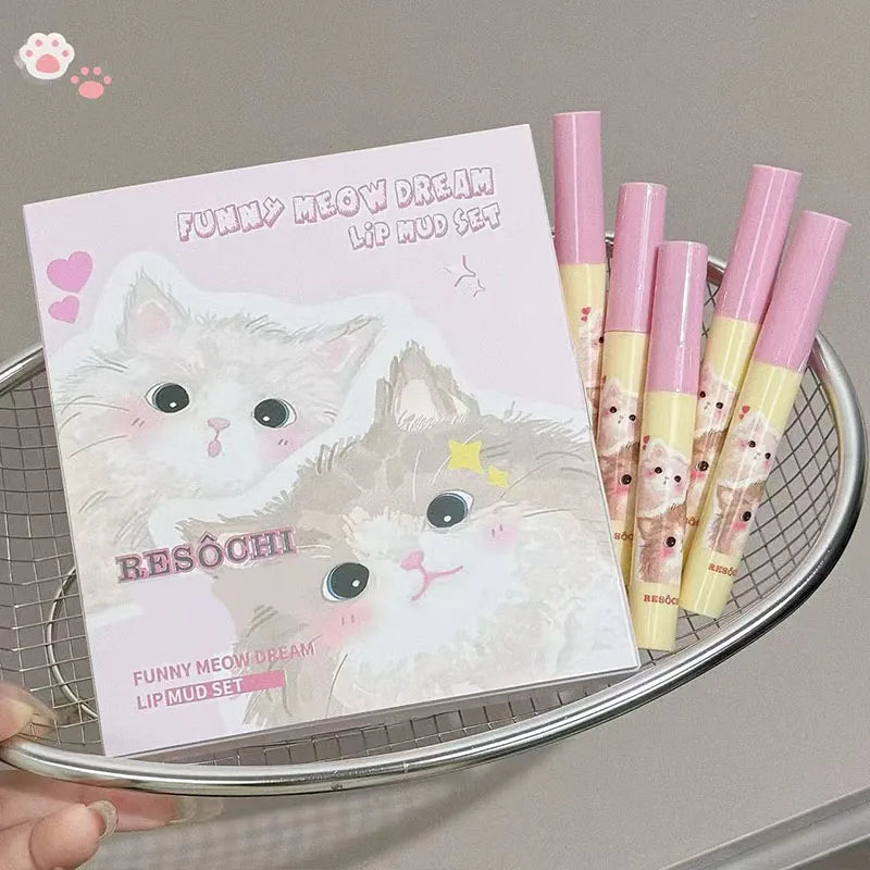 Kawaii Cat Velvet Nude Matte Lipstick – Silky & Long-Lasting Matte Lipstick Qme