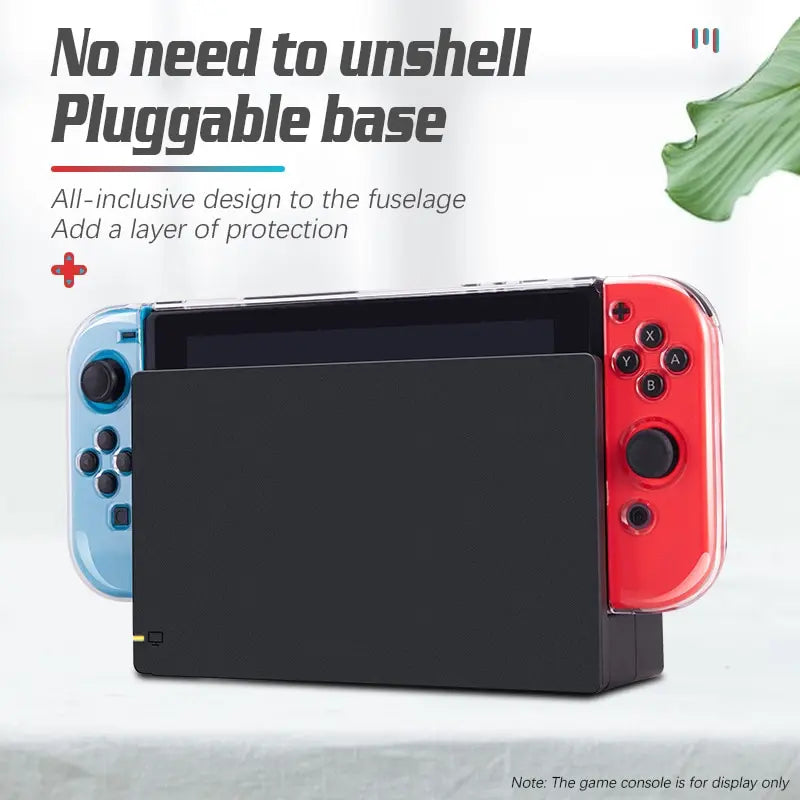 Nintendo Switch Clear TPU Protective Case – Ultra-Thin Cover Game Console Case Qme