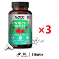 Rhodiola Rosea Capsules – Natural Adaptogen for Mood & Focus Herbal Supplement Qst 60 count-3 bottle