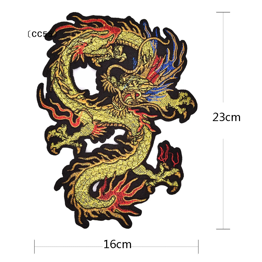 Dragon Embroidery Iron-On Patch – Applique for Jacket & Coat Embroidery Patch Qst