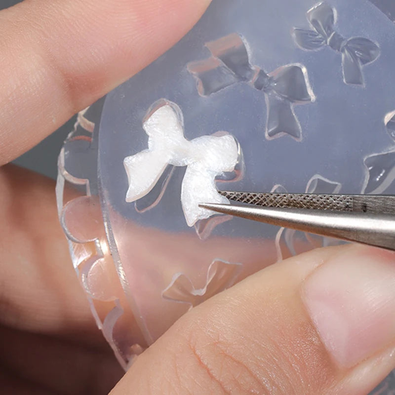 3D Silicone Nail Art Mold – Heart Butterfly Bow Flower Silicone Nail Mold Qst